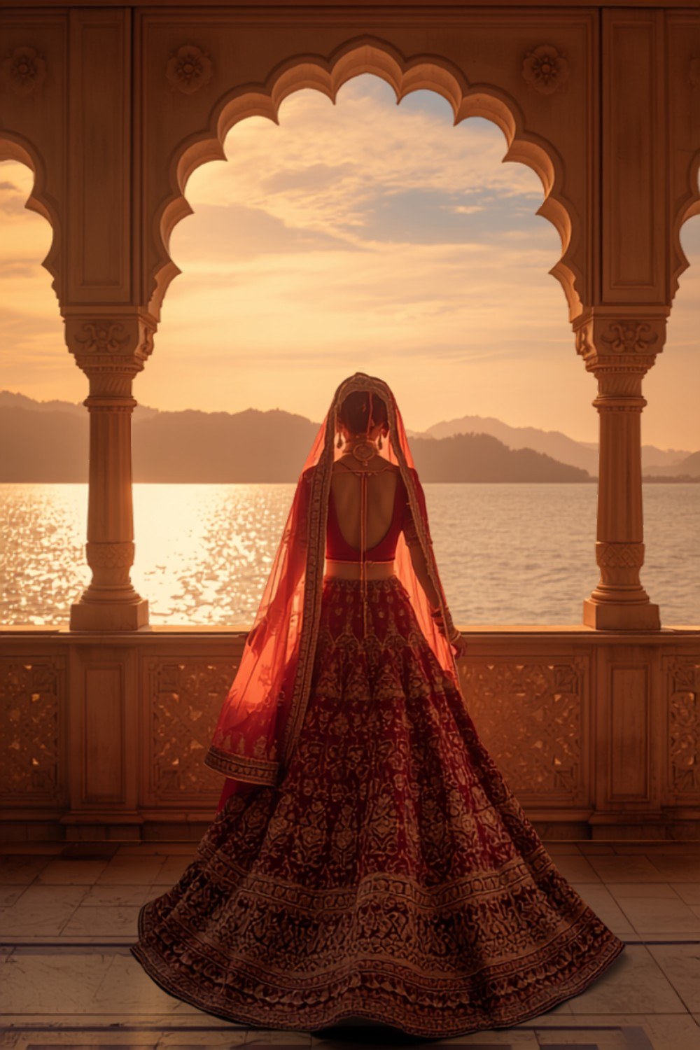 The Lake as the Fourth Guest: Styling a Bride for Her Udaipur Palace Wedding